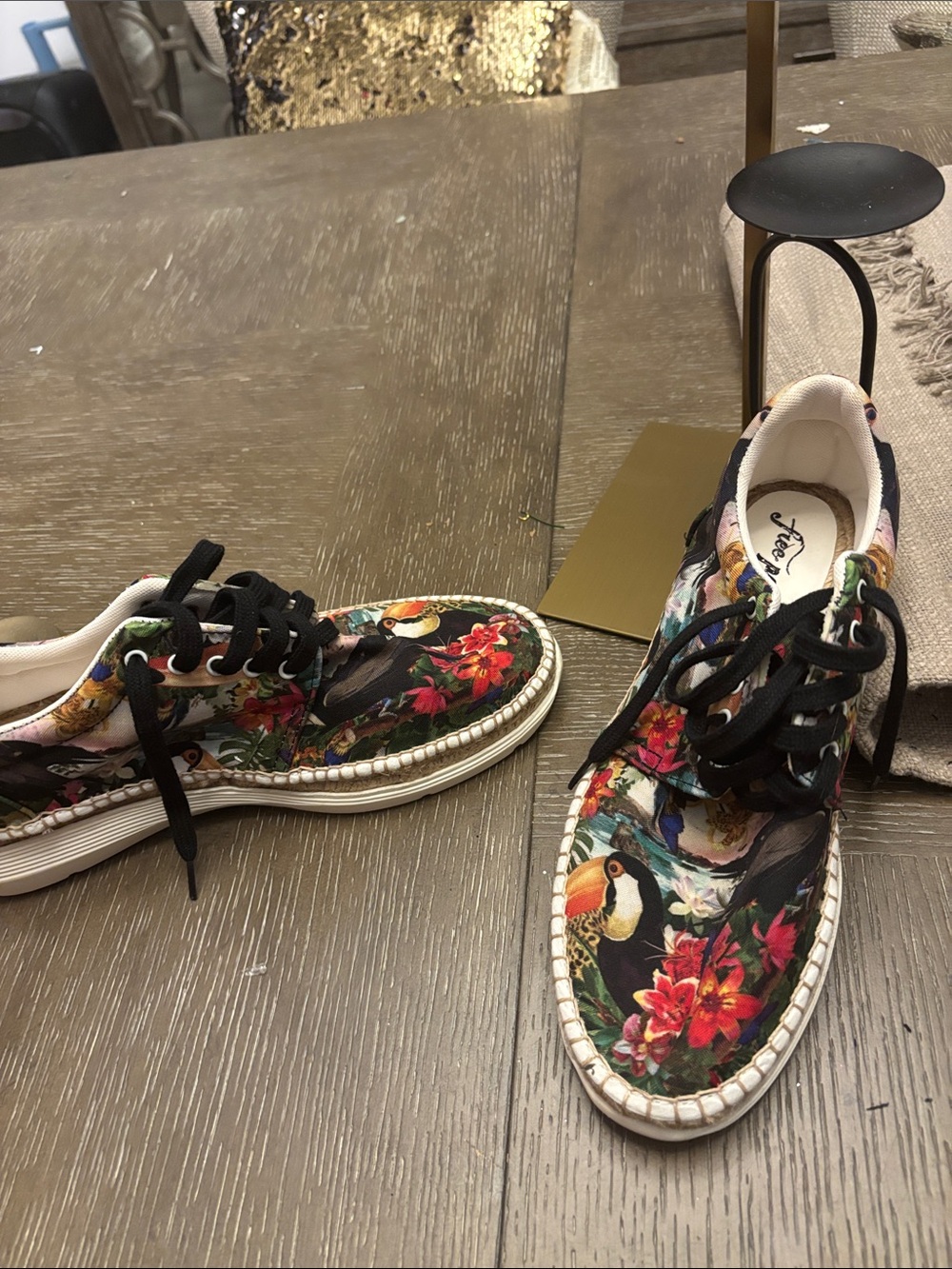 Free People Jackson Sneakers Toucan Lace-Up Women’s Sneakers - Black
